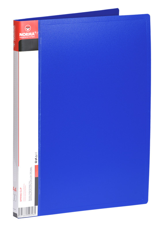 Папка-швидкозшивач NORMA (5032-12N), Clip A, А4, PP, 700 мкм., синя